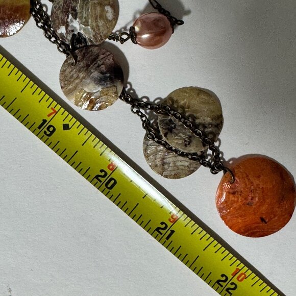 Layered Avon Necklace & Earrings Set With Shell Accents Jewelry In Box Vintage - Picture 4 of 16